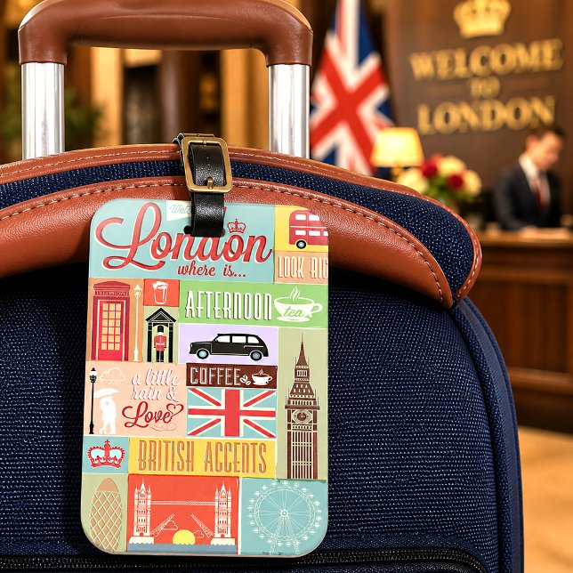 Etiqueta De Bagagem Bem-vindo a Londres (Criador carregado)