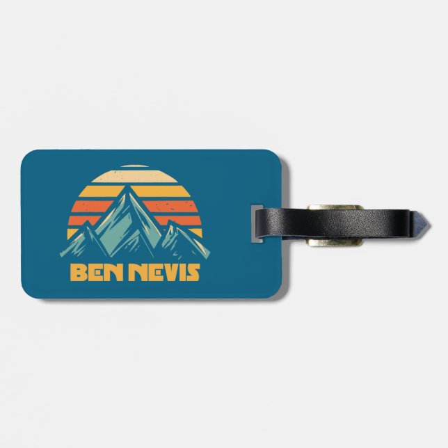 Etiqueta De Bagagem Ben Nevis Retro Turquesa (Traseira Horizontal)