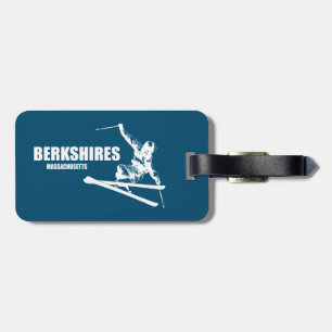 Etiqueta De Bagagem Berkshires Massachusetts Skier