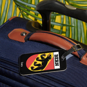 Etiqueta De Bagagem Berna, Suiça Casaco de Braços de Cantões Suíços