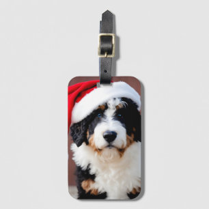 Etiqueta De Bagagem Bernedoodle Christmas