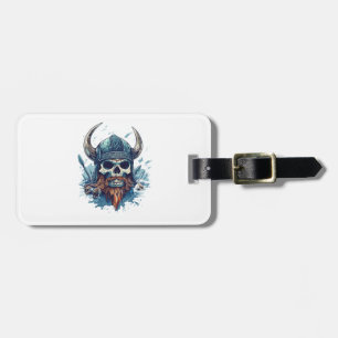 Etiqueta De Bagagem Berserker Crânio Viking