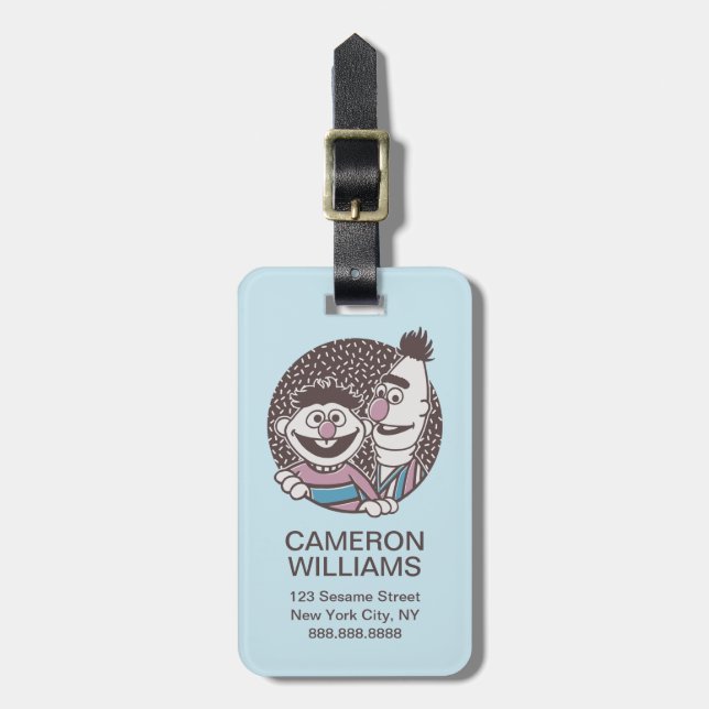 Etiqueta De Bagagem Bert & Ernie | Irmãos (Frente Vertical)
