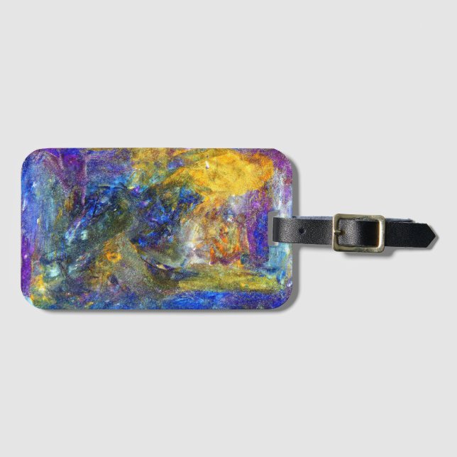 Etiqueta De Bagagem Besta Azul em Execução (Frente Horizontal)