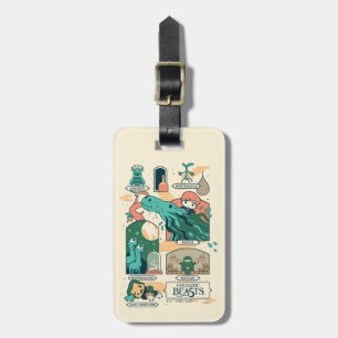 Etiqueta De Bagagem Bestas Fantásticas de Cartoon