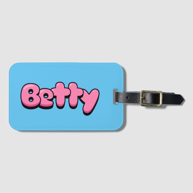 Etiqueta De Bagagem Betty (Frente Horizontal)