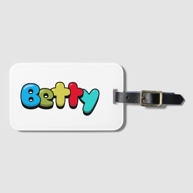 Etiqueta De Bagagem Betty (Frente Horizontal)