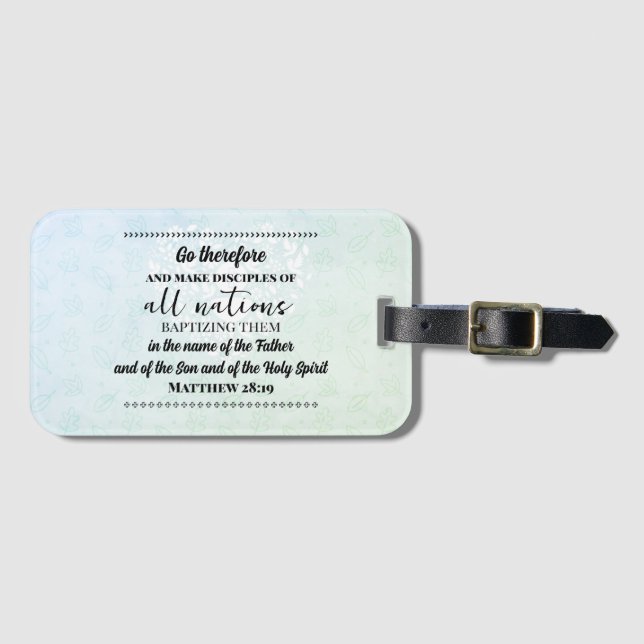 Etiqueta De Bagagem Bíblia de viagem da etiqueta de bagagens (Frente Horizontal)