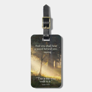 Etiqueta De Bagagem Bíblia Verse Isaiah 30 Este é o jeito de caminhar 