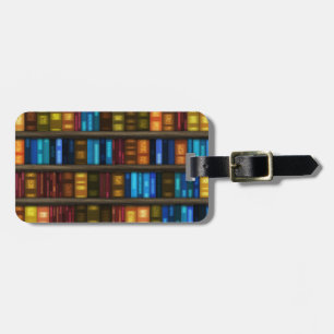 Etiqueta De Bagagem Biblioteca de prateleiras. Bookshells Engraçado D