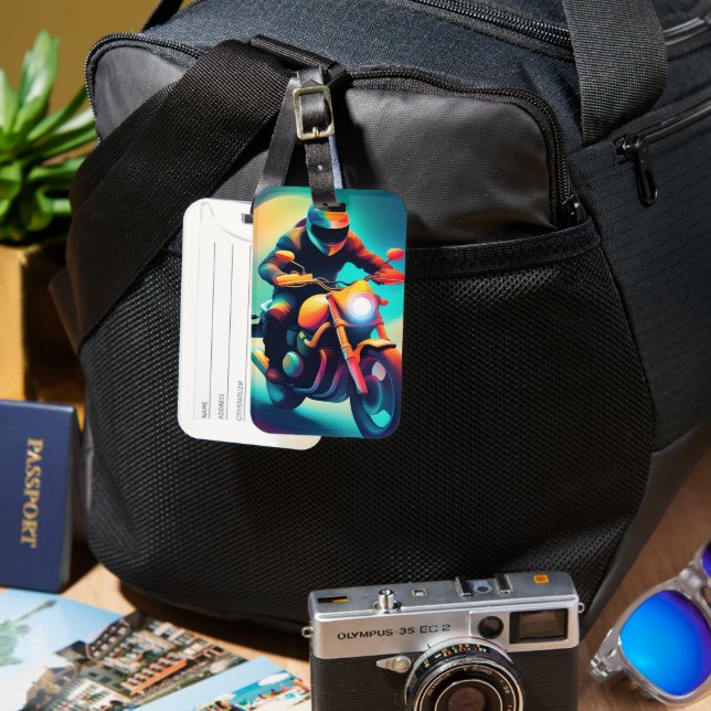 Etiqueta De Bagagem bicicleta (Frente e Verso)