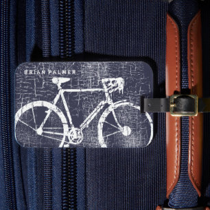 Etiqueta De Bagagem bicicleta/ciclismo, bicicleta inspirada