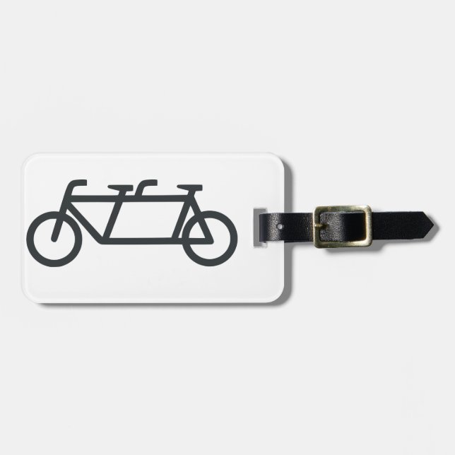 Etiqueta De Bagagem Bicicleta em tandem (Frente Horizontal)