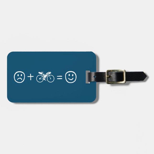 Etiqueta De Bagagem Bicicleta Te Faz Feliz (Frente Horizontal)