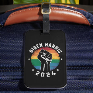 Etiqueta De Bagagem Biden Harris 2024 LGBT Arco-íris Orgulho Gay Eleiç
