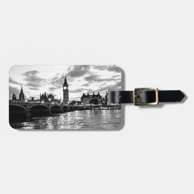 Etiqueta De Bagagem Big Ben Palácio de Westminster (Frente Horizontal)
