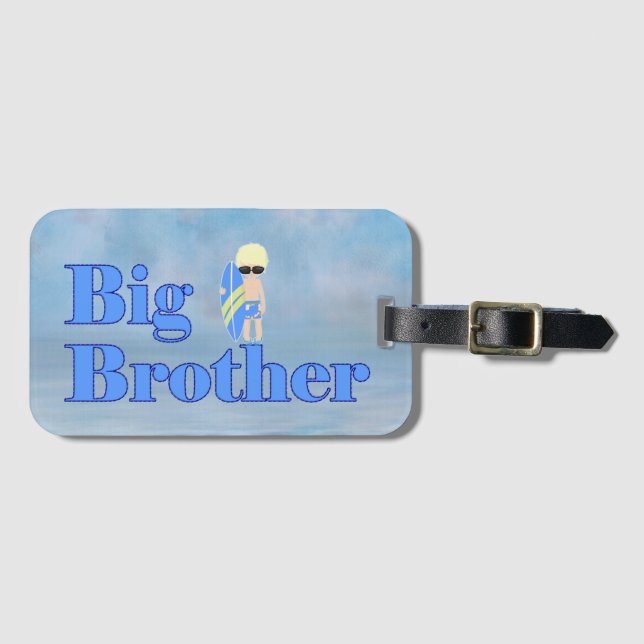 Etiqueta De Bagagem Big Brother Surfer Dude (Frente Horizontal)