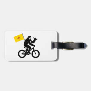 Etiqueta De Bagagem Bigfoot Cycling Bandeira do Novo México