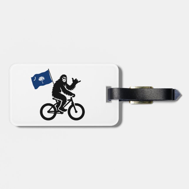 Etiqueta De Bagagem Bigfoot Cycling South Carolina Flag (Traseira Horizontal)