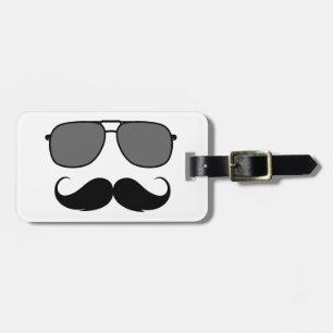 Etiqueta De Bagagem bigode e óculos