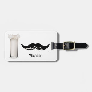 Etiqueta De Bagagem Bigode Leite Personalizado