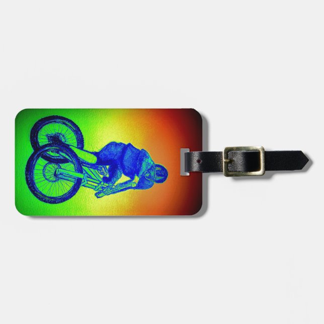 Etiqueta De Bagagem Bike de montanha Llandegla mtb bmx (Frente Horizontal)