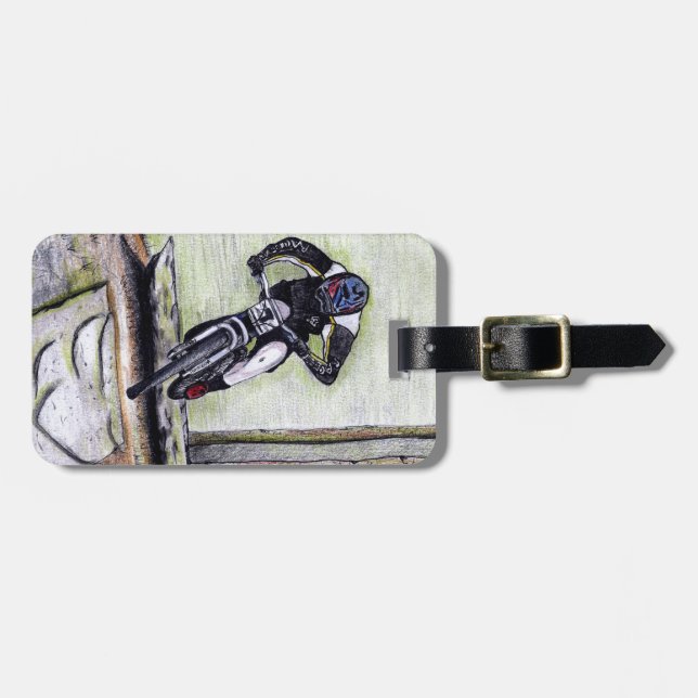 Etiqueta De Bagagem Bike de montanha Llandegla mtb bmx (Frente Horizontal)