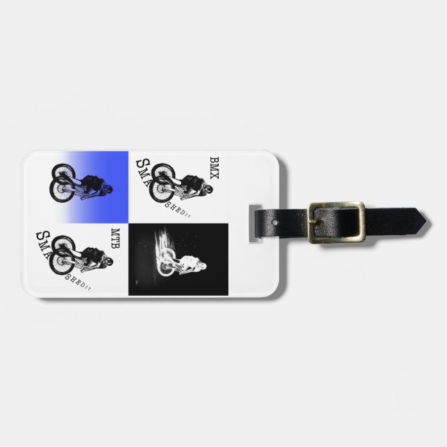 Etiqueta De Bagagem Biker de montanha MTB BMX (Frente Horizontal)