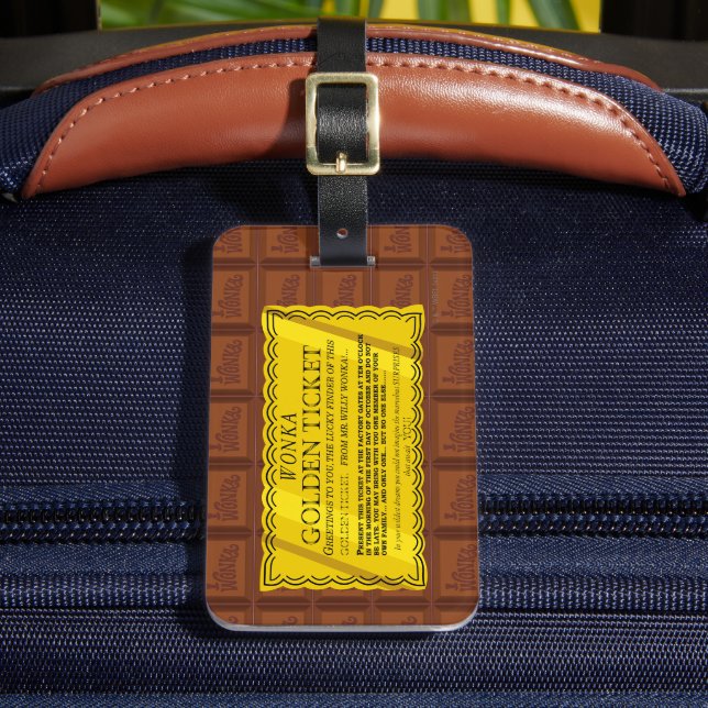 Etiqueta De Bagagem Bilhete de Ouro Willy Wonka (Frente Insitu 2)