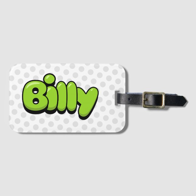 Etiqueta De Bagagem Billy (Frente Horizontal)