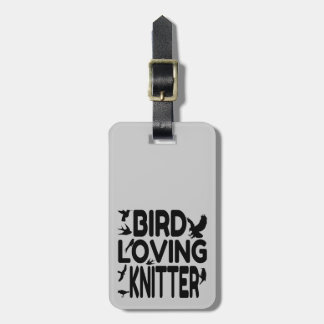 Etiqueta De Bagagem Bird Loving Knitter