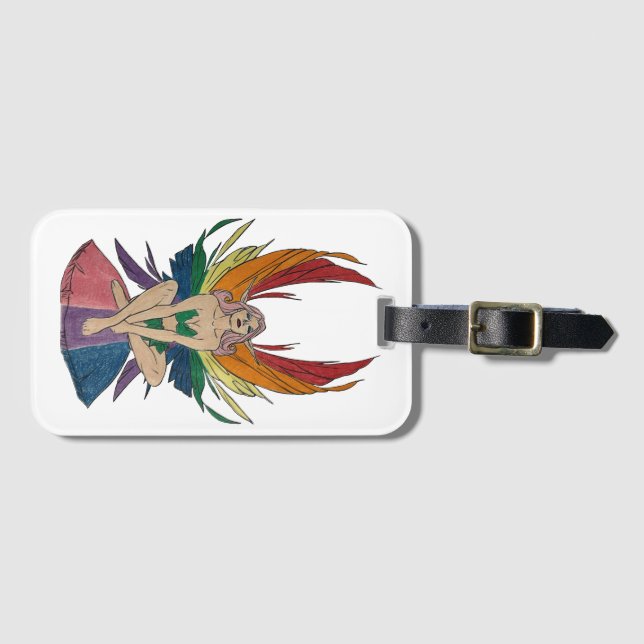 Etiqueta De Bagagem Bisexual Faerie (Frente Horizontal)
