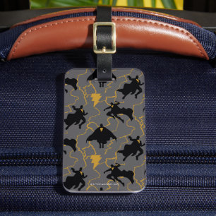 Etiqueta De Bagagem Black Adam Lightning Silhouette Pattern