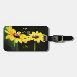 Etiqueta De Bagagem Black Eyed Susan True Love Phrase
