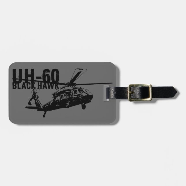 Etiqueta De Bagagem Black Hawk (Frente Horizontal)