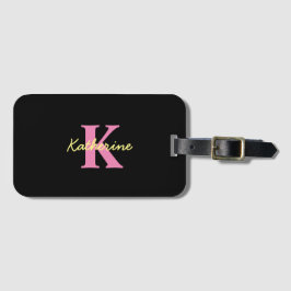 Etiqueta De Bagagem Black Modern Personalizado