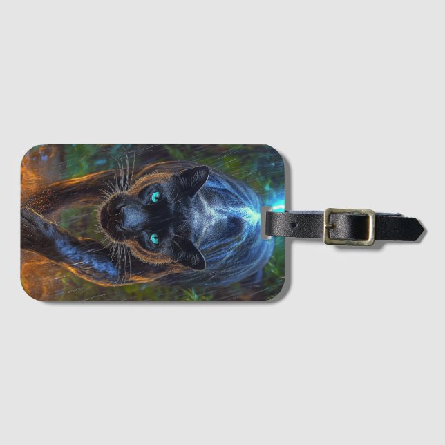 Etiqueta De Bagagem Black Panther (Frente Horizontal)