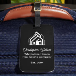 Etiqueta De Bagagem Black Real Estate Company Customized Realtor