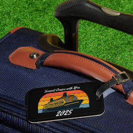 Etiqueta De Bagagem Black SUNSET Cruise consigo Personalizar