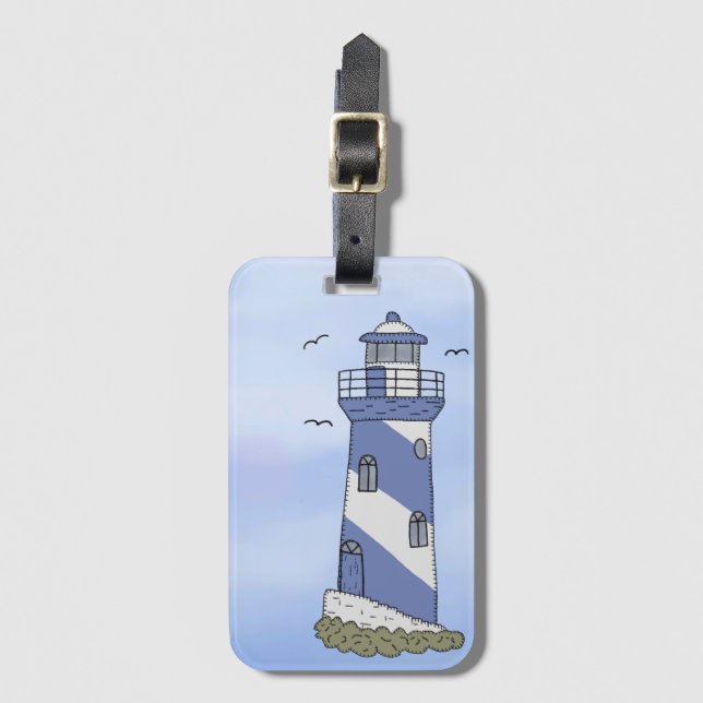 Etiqueta De Bagagem blauer Leuchtturm (Frente Vertical)