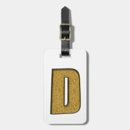 Etiqueta De Bagagem Bling Dourado D