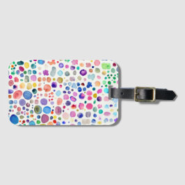 Etiqueta De Bagagem Blobs de Aquarela