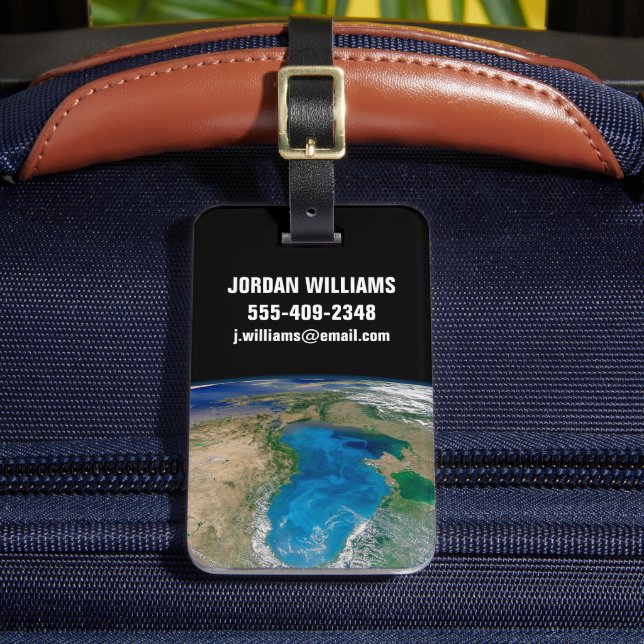 Etiqueta De Bagagem Bloom De Fitoplâncton Azul No Mar Negro (Frente Insitu 2)