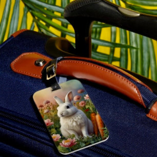 Etiqueta De Bagagem Blossom Bunny & Adesivo de Bagagem Carrot Patch