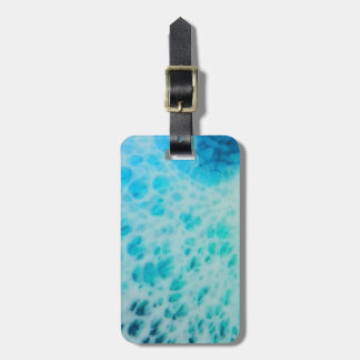 Etiqueta De Bagagem Blue Crush - Obra de Arte Costeira Abstrata