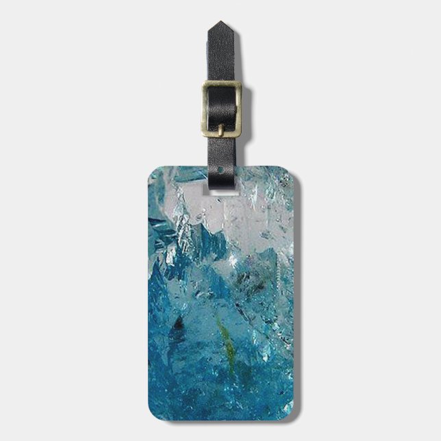 Etiqueta De Bagagem Blue Topaz (Frente Vertical)
