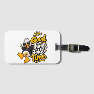 Etiqueta De Bagagem Boas Coisas Levam Tempo Camiseta Funny Cool Duck D