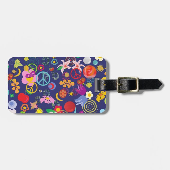 Etiqueta De Bagagem Boho floral (Frente Horizontal)