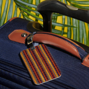 Etiqueta De Bagagem Boho Marrom Moderno