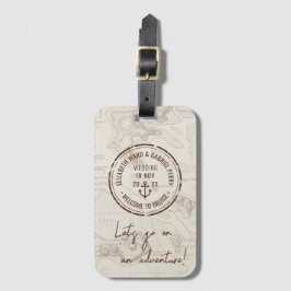 Etiqueta De Bagagem Boho Viagem Adventure Wedding